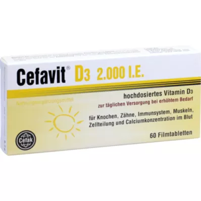 CEFAVIT Tabletki powlekane D3 2000 j.m., 60 szt