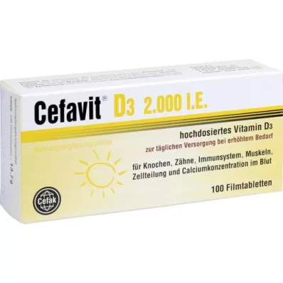 CEFAVIT Tabletki powlekane D3 2000 j.m., 100 szt