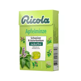 Ricola bez cukru pudełko cukierków jabłkowo-miętowych, 50 g