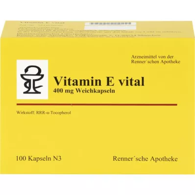 VITAMIN E VITAL 400 mg Rennersche Apotheke Soft C., 100 szt
