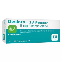 DESLORA-1A Pharma 5 mg tabletki powlekane, 20 kapsułek