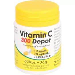 VITAMIN C 300 Depot+Cynk+Histydyna+D Kapsułki, 60 kapsułek