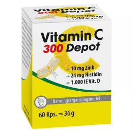 VITAMIN C 300 Depot+Cynk+Histydyna+D Kapsułki, 60 kapsułek
