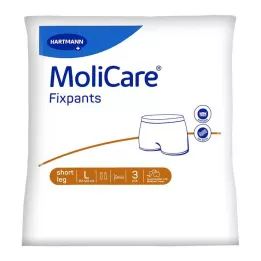 MOLICARE Spodnie Fixpants z krótką nogawką, rozmiar L, 3 szt