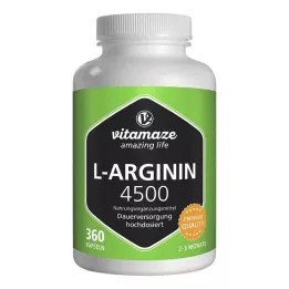 L-ARGININ HOCHDOSIERT 4 500 mg kapsułki, 360 szt