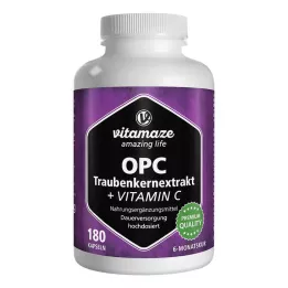 OPC TRAUBENKERNEXTRAKT kapsułki o wysokiej dawce + witamina C, 180 szt