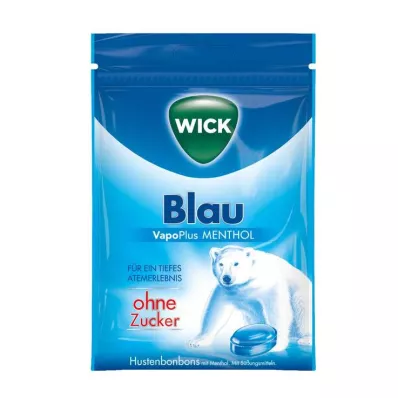 WICK BLAU Cukierki mentolowe bez cukru w saszetkach, 72 g