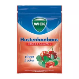WICK Wiśnia dzika & Cukierki eukaliptusowe bez cukru w torebce, 72 g