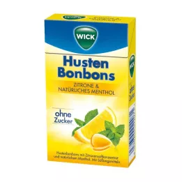 WICK Cytrynowe &amp; naturalne cukierki mentolowe bez cukru Clickbox, 46 g