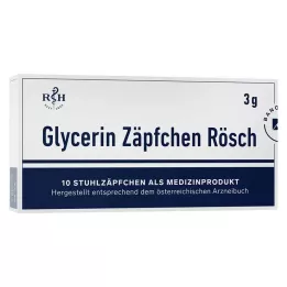 GLYCERIN ZÄPFCHEN Rösch 3 g przeciw zaparciom, 10 szt