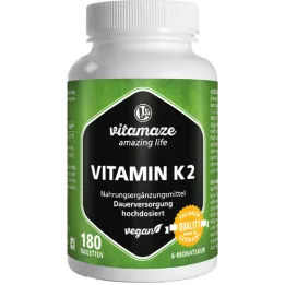 VITAMIN K2 200 μg wegańskie tabletki o wysokiej dawce, 180 szt