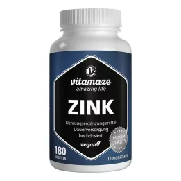 ZINK 25 mg wegańskie tabletki o wysokiej dawce, 180 szt