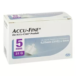ACCU FINE sterylne igły do penów insulinowych 5 mm 31 G, 100 szt