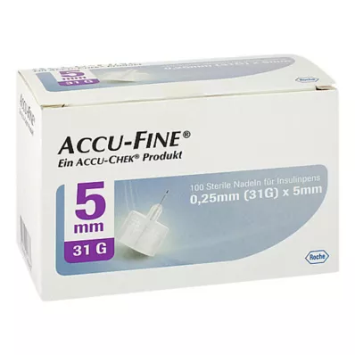 Igły sterylne Accu Fine do penów insulinowych 5 mm 31 G, 100 szt