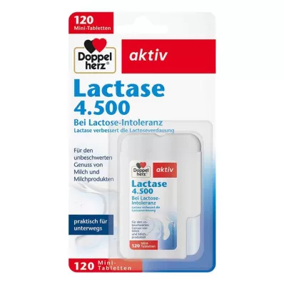 DOPPELHERZ Lactase 4 500 tabletek, 120 szt