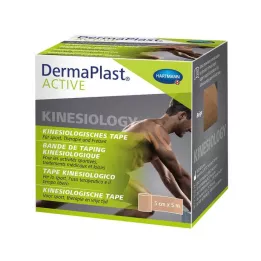 DERMAPLAST Active Kinesiology Tape 5 cmx5 m beżowy, 1 szt