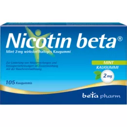 NICOTIN Guma do żucia beta Mint 2 mg substancji czynnej, 105 szt
