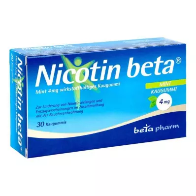 NICOTIN Guma do żucia beta Mint 4 mg substancji czynnej, 30 szt