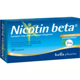 NICOTIN guma do żucia beta Fruitmint 2 mg substancji czynnej, 30 szt