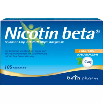 NICOTIN guma do żucia beta Fruitmint 4 mg substancji czynnej, 105 szt