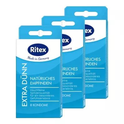 RITEX pakiet bardzo cienkich prezerwatyw, 24 szt