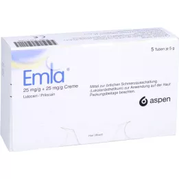EMLA 25 mg/g + 25 mg/g krem + 12 plastrów Tegaderm, 5X5 g