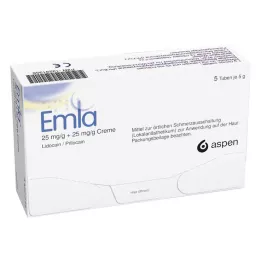 EMLA 25 mg/g + 25 mg/g krem + 12 plastrów Tegaderm, 5X5 g