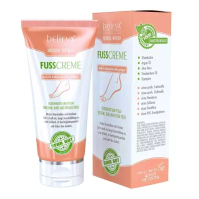 Naturalny krem do intensywnej pielęgnacji stóp Believa (100 ml) Naturalny krem do intensywnej pielęgnacji stóp Believa (100 ml)