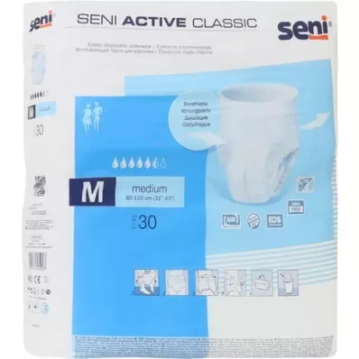 SENI Active Classic Majtki chłonne jednorazowe M, 30 szt