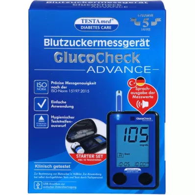 TESTAMED Zestaw GlucoCheck Advance Star. mg/dl mmol/l, 1 szt