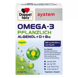 DOPPELHERZ Kapsułki Omega-3 z systemem roślinnym, 60 szt
