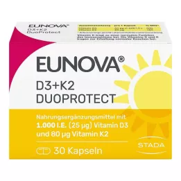 EUNOVA Kapsułki DuoProtect D3+K2 1000 I.E./80 μg, 30 szt