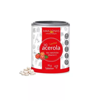 ACEROLA 100% organiczne naturalne pastylki do ssania z witaminą C, 70 g