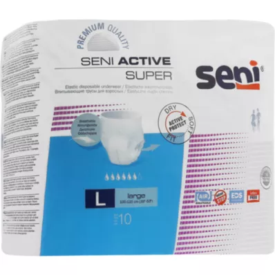 SENI Active Super Majtki chłonne jednorazowe L, 10 szt