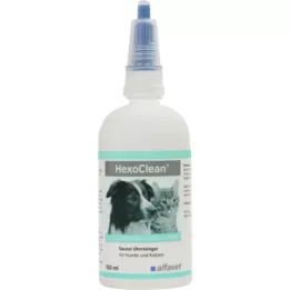 HEXOCLEAN Kwaśny środek do czyszczenia uszu dla psów i kotów, 150 ml