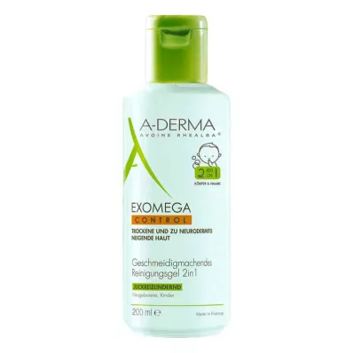 A-DERMA EXOMEGA CONTROL Żel oczyszczający 2w1, 200 ml A-DERMA EXOMEGA CONTROL Żel oczyszczający 2w1, 200 ml