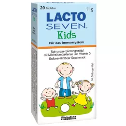 LACTO SEVEN Tabletki o smaku truskawkowo-malinowym dla dzieci, 20 szt
