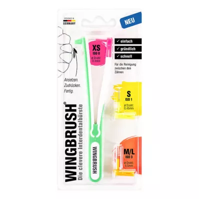 WINGBRUSH Uchwyt zestawu startowego z 3 szczotkami, 1 szt WINGBRUSH Uchwyt zestawu startowego z 3 szczotkami, 1 szt