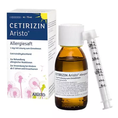 CETIRIZIN Aristo Allergy Juice 1 mg/ml roztwór doustny, 75 ml CETIRIZIN Aristo Allergy Juice 1 mg/ml roztwór doustny, 75 ml
