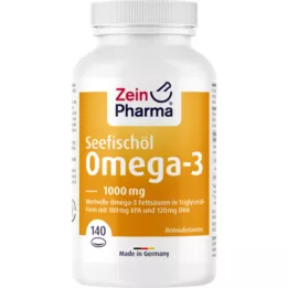 OMEGA-3 1000 mg oleju z ryb morskich w kapsułkach o wysokiej dawce, 140 szt
