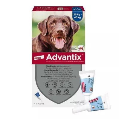 Advantix Spot-on roztwór dla psów 25 - 40 kg, 4X4,0 ml Advantix Spot-on roztwór dla psów 25 - 40 kg, 4X4,0 ml