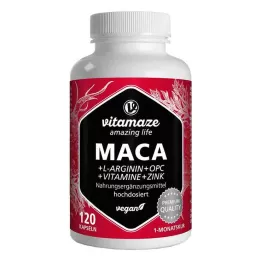 MACA 10:1 wysoka dawka+L-arginina+OPC+Vit.vegan Kps., 120 szt