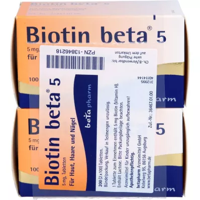 BIOTIN BETA 5 tabletek, 200 szt