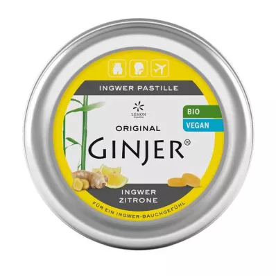 INGWER GINJER Organiczne pastylki cytrynowe, 40 g