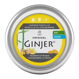 INGWER GINJER Organiczne pastylki cytrynowe, 40 g