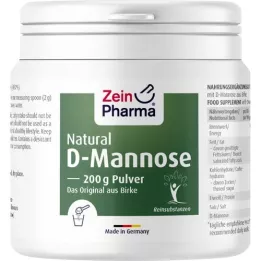 NATURAL D-mannoza z brzozy ZeinPharma w proszku, 200 g