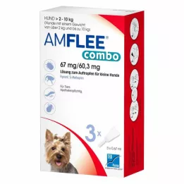 AMFLEE combo 67/60,3 mg roztwór doustny dla psów 2-10 kg, 3 szt