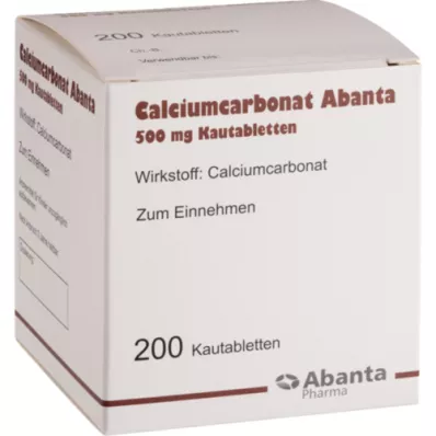 CALCIUMCARBONAT ABANTA 500 mg tabletki do żucia, 200 szt