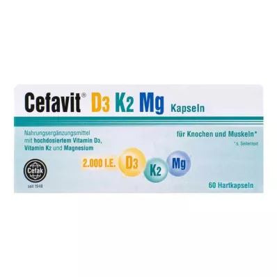 Cefavit D3 K2 Mg kapsułki twarde, 60 szt Cefavit D3 K2 Mg kapsułki twarde, 60 szt