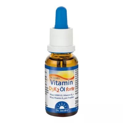Olejek z witaminą D3K2 forte Krople Doktora Jacoba, 20 ml Olejek z witaminą D3K2 forte Krople Doktora Jacoba, 20 ml
